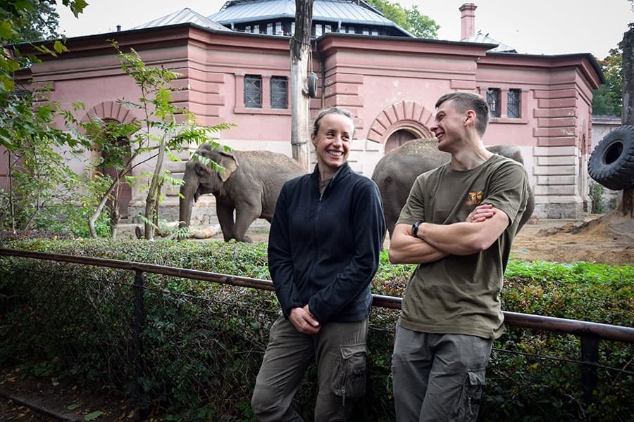 Anna Gorczyńska i Jarosław Wochal w zoo